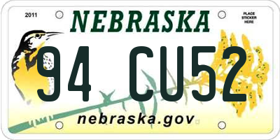 NE license plate 94CU52