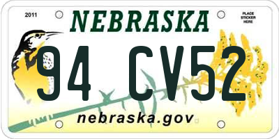 NE license plate 94CV52