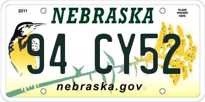 NE license plate 94CY52