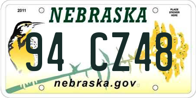 NE license plate 94CZ48