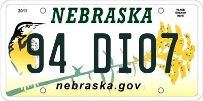 NE license plate 94DI07