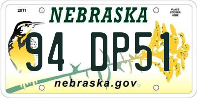 NE license plate 94DP51