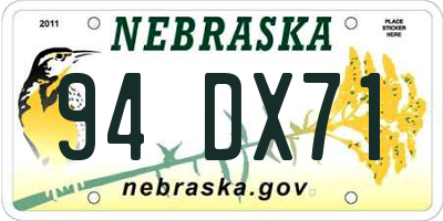 NE license plate 94DX71