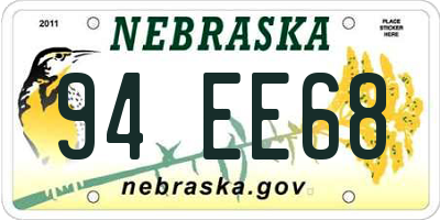 NE license plate 94EE68