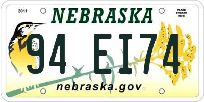 NE license plate 94EI74