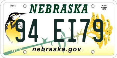 NE license plate 94EI79