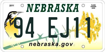 NE license plate 94EJ11