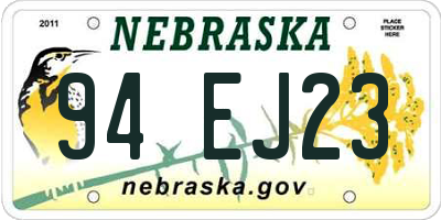 NE license plate 94EJ23