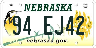 NE license plate 94EJ42