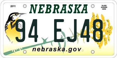 NE license plate 94EJ48