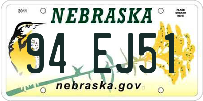 NE license plate 94EJ51
