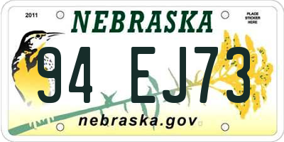 NE license plate 94EJ73