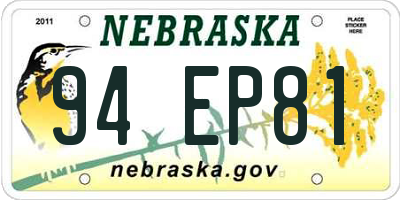 NE license plate 94EP81