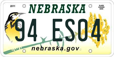 NE license plate 94ES04