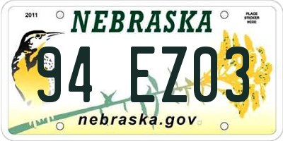 NE license plate 94EZ03