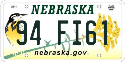 NE license plate 94FI61