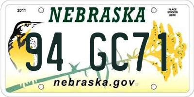 NE license plate 94GC71