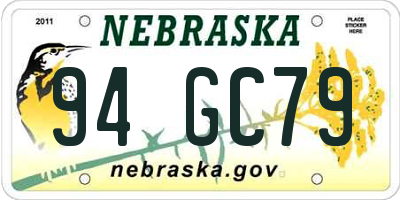 NE license plate 94GC79