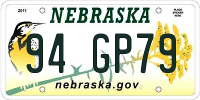 NE license plate 94GP79