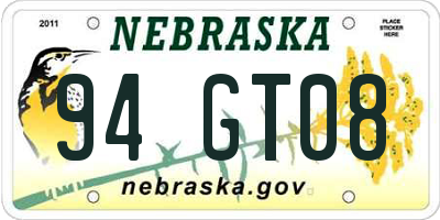 NE license plate 94GT08