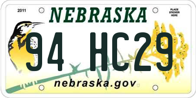 NE license plate 94HC29