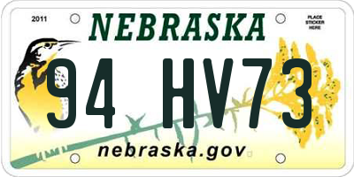 NE license plate 94HV73