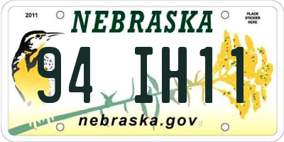 NE license plate 94IH11
