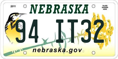 NE license plate 94IT32