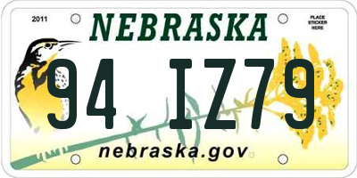 NE license plate 94IZ79