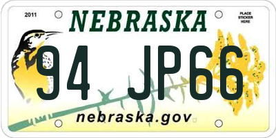 NE license plate 94JP66