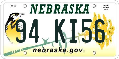 NE license plate 94KI56