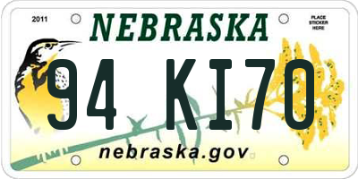 NE license plate 94KI70