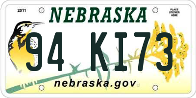 NE license plate 94KI73