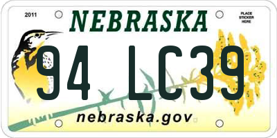 NE license plate 94LC39