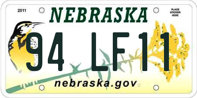 NE license plate 94LF11
