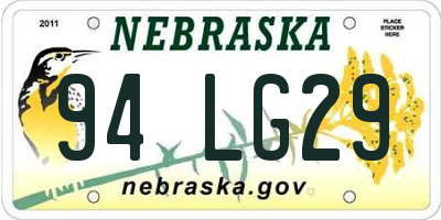 NE license plate 94LG29