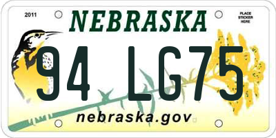 NE license plate 94LG75