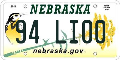 NE license plate 94LI00