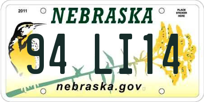 NE license plate 94LI14