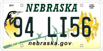 NE license plate 94LI56