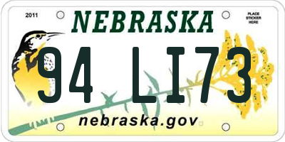 NE license plate 94LI73