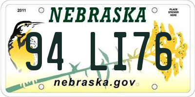 NE license plate 94LI76