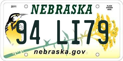 NE license plate 94LI79