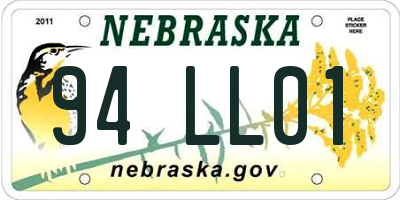 NE license plate 94LL01