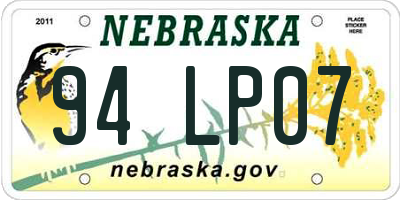 NE license plate 94LP07