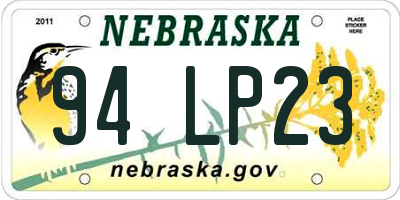 NE license plate 94LP23