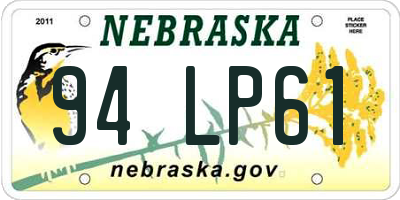 NE license plate 94LP61