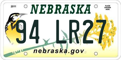 NE license plate 94LR27