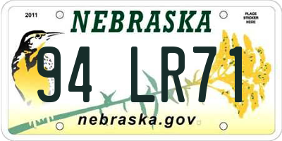 NE license plate 94LR71