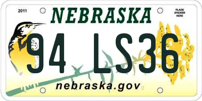 NE license plate 94LS36